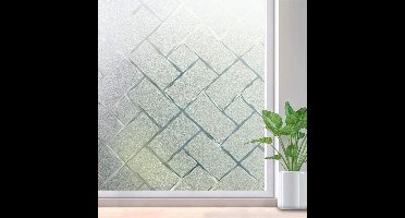 2 stuks raamfolie, decoratieve statische sticker van matglas, zonwerende vinylbekleding, geschikt voor thuis, keuken, woonkamer en badkamer, 45 * 100 cm