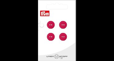 Knoop 2 gaatjes 12mm roze 4st - Knopen - Prym