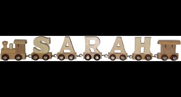 Lettertrein met de naam Sarah