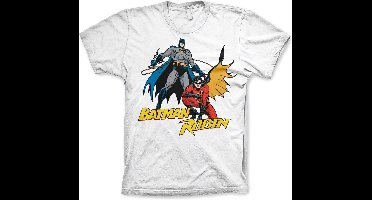 DC Comics Batman Heren Tshirt -L- Batman & Robin Wit