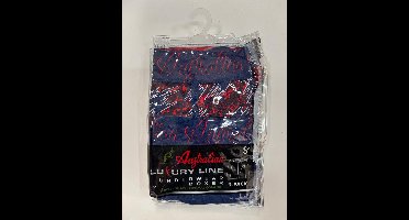 2 stuks Australian Boxershort- Donker Blauw Oranje -XL