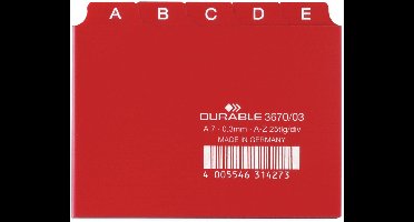367003 - Alphabetic tab index - PVC - Red - A7 - 0.3 mm - 105 mm