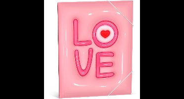 Lannoo Graphics - LOVE ELASTOMAP A4 PINK / LOVE