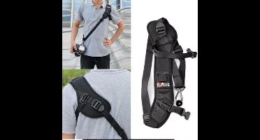 Camerariem - Camera Strap Sling - Schouderriem - Schouderstrap - Nekstrap - Draagriem voor Fotocamera - Unisex - Zwart
