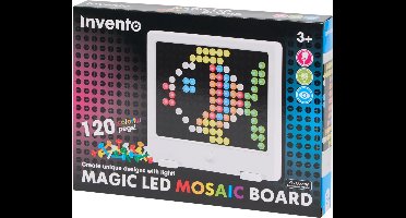Mozaïek Bord met Licht – LED Mozaïek Speelset 120 Pins + Sjablonen Boekje – Creatief Knutsel cadeau vanaf 3 Jaar