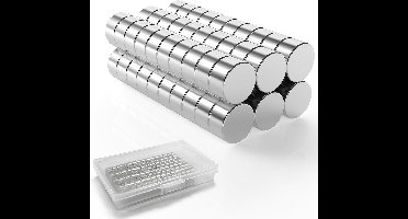 Magnetische-60 neodymium-magneten-5 x 3 mm-set van 60-Zilver