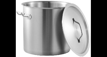 Kinghoff Kookpan 17 liter - Ø28cm - Geschikt voor alle Warmtebronnen (Incl. Inductie) - Soeppan - Stoompan - XXL - Grote pan