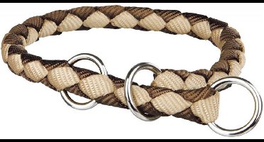 Trixie - Honden halsband - Bruin - Beige - S/M - 30-36cm