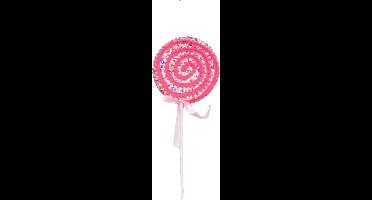 Housevitamin - Kerstversiering - Lolly - Roze/ Geel - Foam - 15x35cm