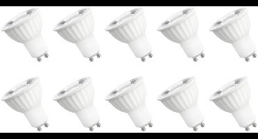 Spectrum LED Lamp GU10 6W - 230V - 530 Lumen - 4000K Neutraal Wit - Natuurlijk licht - Energiezuinig - 10 stuks