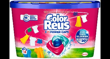 Color Reus - 3+1 Power Caps - Gekleurde Was - 14 Wasbeurten - 1 stuk