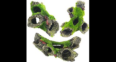 Yueser Aquarium Boomdecoratie, 2 stuks hars grot aquarium decoratie natuurlijke habitat ornament voor aquarium kleine vissen verbergen (16 x 10 x 7 cm)