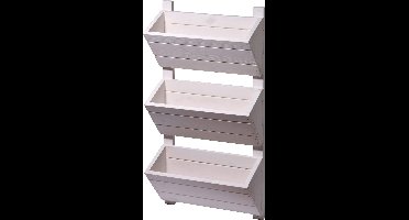 Boraboi® Houten wandrek met drie plantenbakken voor tuin en balkon decoratie