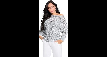 Vrouwelijke off-shoulder sweatshirt Guess Poa Metallic