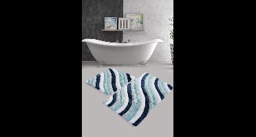 Asir - Badmat Set - Blauw - Acryl