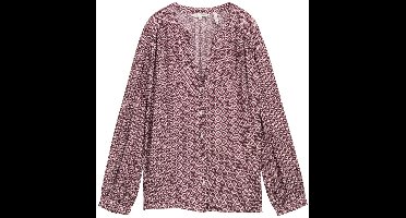 Tom Tailor - Dames bloes - Maat 38 - Vrouwen - Rood - Viscose