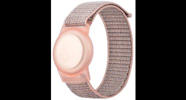 New Age Devi - Armband geschikt voor AirTag - armband - Polsband - Kinderen - Klitteband - Roze