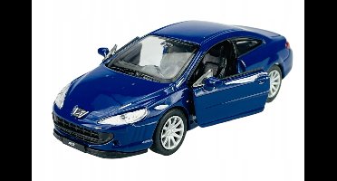 Wally Peugeot 407 Metaal Blauw Schaal Cup 1:34 modelauto