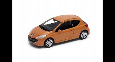Welly Peugeot 207 1:43 gegoten modelauto - oranje metallic