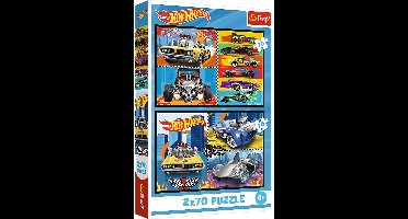 Trefl 2x70, Toy cars, Hot Wheels FSC Mix 70%, 70 stuk(s), Voertuigen, 4 jaar