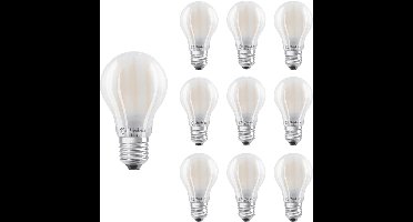 Ledvance LED Filament Lamp A60 E27 - 4W 470lm 2700K 230V - Mat Glas - Ø60mm - Geschikt voor eetkamer, wandlampen, klassieke armaturen - 10 stuks