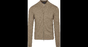 Suitable Cardigan Cadir Sand - Maat L - Heren - Vest met rits voor Mannen
