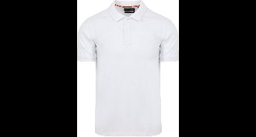 Suitable Cas Polo Wit - Maat L - Heren - Polo shirt Heren met Korte mouw