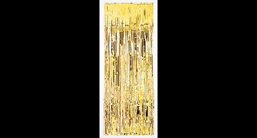Folie Deurgordijn - 2x - 243 x 91 cm - goud - glitter gordijn - decoratie - thema goud