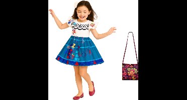 Joya Kids® Verkleed Jurk | Jurk kostuum | Meisjes jurk verkleedjurk + Tas | Maat 100 | Cadeau meisje Sinterklaas