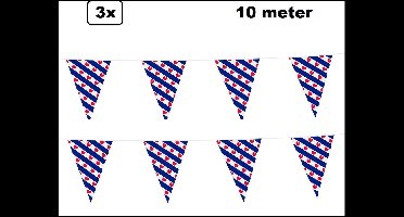 3x Vlaggenlijn Friesland 10meter - Landen Frysland festival thema feest vlaglijn verjaardag fun party