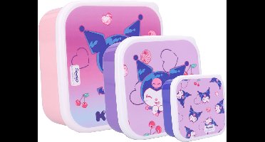 Hello Kitty & Friends Fresh Bites Snackbox (3in1) - Kuromi - Paars