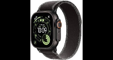 Apple Trail Loop Band voor de Apple Watch | 44/45/46/49 mm - Maat M/L - Charcoal Black / Black Titanium
