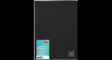 SOHO Harde Kaft Schrift – Collegeblok – Lijntjespapier – Notitieblok – Gelinieerd – 160 pagina’s – A4 – Zwart