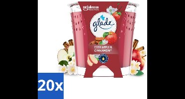 Glade - Geurkaars Cosy Appel Kaneel - 100% Raapzaadwas & Vegan - 112 g - Bulkverpakking - 20 stuks