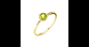 Orolino Ring Gold 585 mit 6x Brillant zus. 0,025ct. und Peridot