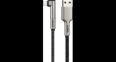 USB Kabel Geschikt voor Lightning - 15W Snellader - Haakse aansluiting 90° - 1.5 meter - USB A - USB Lader
