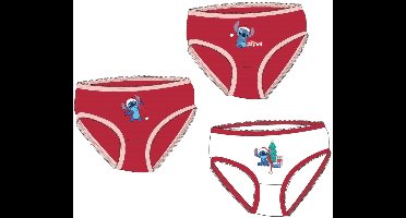 Kerstslips voor meisjes - Stitch - Geschenkverpakking - 3-Pack - 2/3 Jaar - Maat 92/98