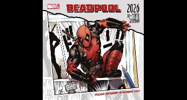 Deadpool 2026 Muurkalender Unisex Muurkalender - meerkleurig - Standard