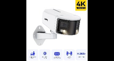 Beveiligingscamera – IP Camera – Surveillance Camera – Turret Camera – Outdoor Camera – 4K 8MP Dual-Lens 180° Ultra Breed – Volle-Kleur Nachtzicht & Tweeweg Audio
