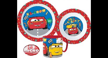 Cars – Kinderserviesset 3-delig – Bord, Kom en Beker