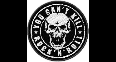 Generic You Can't Kill Rock N Roll Patch zwart-wit Polyester -