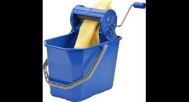 Dweilpers Professioneel, Emmer + Wringer Groot Model, Blauw
