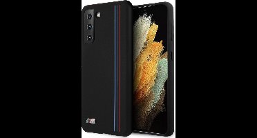 Zwart hoesje BMW - Backcover - Samsung Galaxy S21 Plus - Tricolor Lines