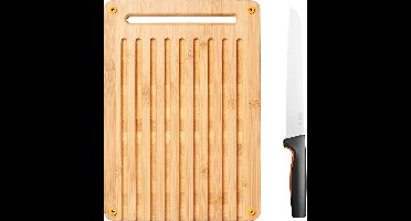 Fiskars FF Bamboo bread board set - Broodplank