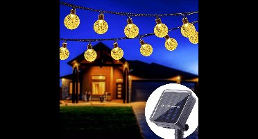 Lichtsnoer buiten - Solar tuinverlichting - lichtslinger 'Bubble' - 7 meter lang - Warm wit licht - Lichtsnoer op zonne-energie