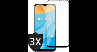 Screenprotector geschikt voor Oppo A15 - FullGuard Screen Protector - 3 Stuks