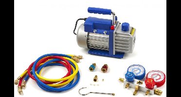 Vacuümpomp 1 Traps met 2 Voudige Manometerset 60 Liter Per Minuut