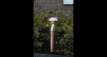 RTM Lighting Solar Priklamp -Koper -Warm Wit -36CM -Zonne-Energie