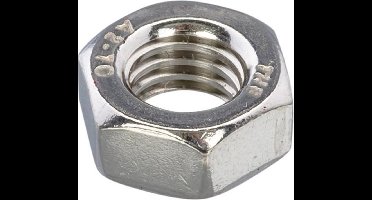 Hoenderdaal moer zeskant rvs     m  12        din 934 a2