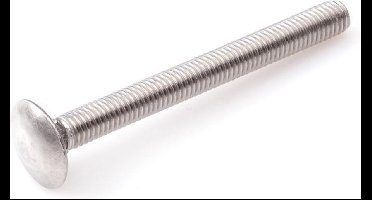 Slotbout - M8 x 80 mm - DIN603 - RVS (25 stuks)